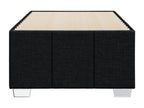 Black bed frame without mattress, 100x200 cm, fabric HDQU33027