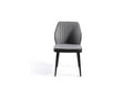 Quartet of Gray Fabric/Faux Leather Chairs - Decohaute VXAZ16106