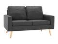 2-Piece Sofa Set, Dark Grey Fabric PFRD01323