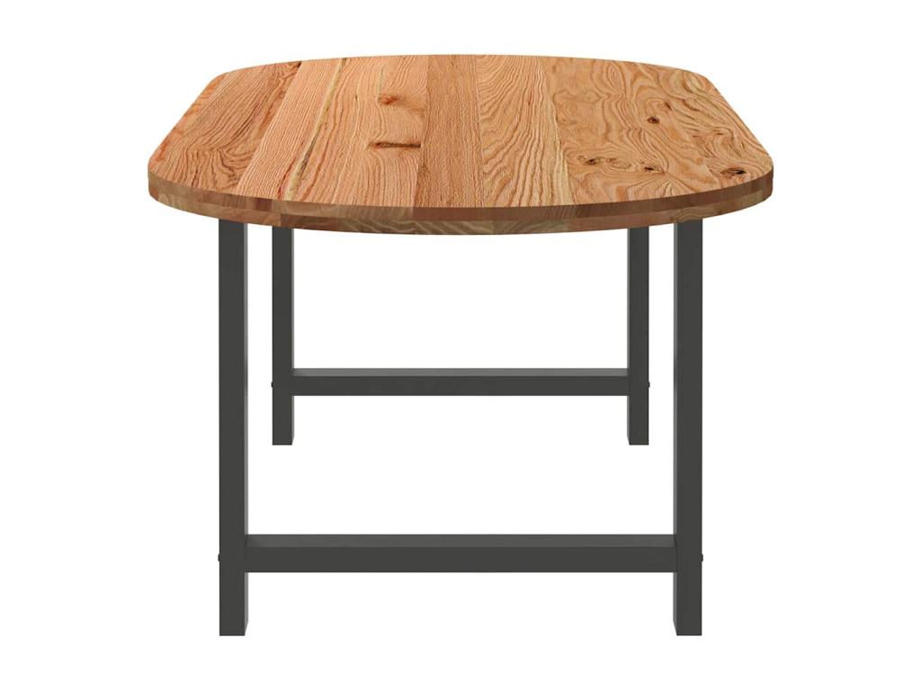 Oval dining table, 220x100x74 cm, solid oak wood, BPXW46562