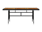 Black garden table 160x70x72 cm Woven resin and Decohaute QNZQ52285