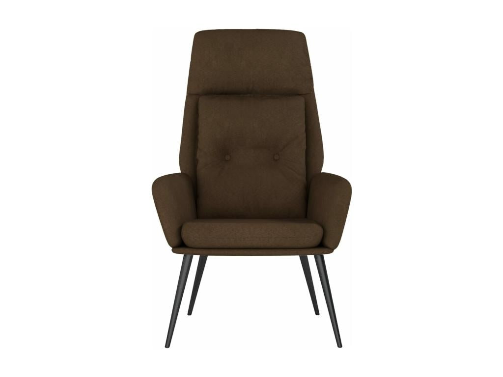 Brown Faux Suede Reclining Chair THYQ65708