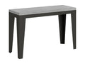 Flame Double Extendable Folding Table 120x45/90 cm Concrete Grey Anthracite Frame WWEJ85383