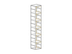 6-Tier Wall Shelf Switch I 176cm Black NEUY33975