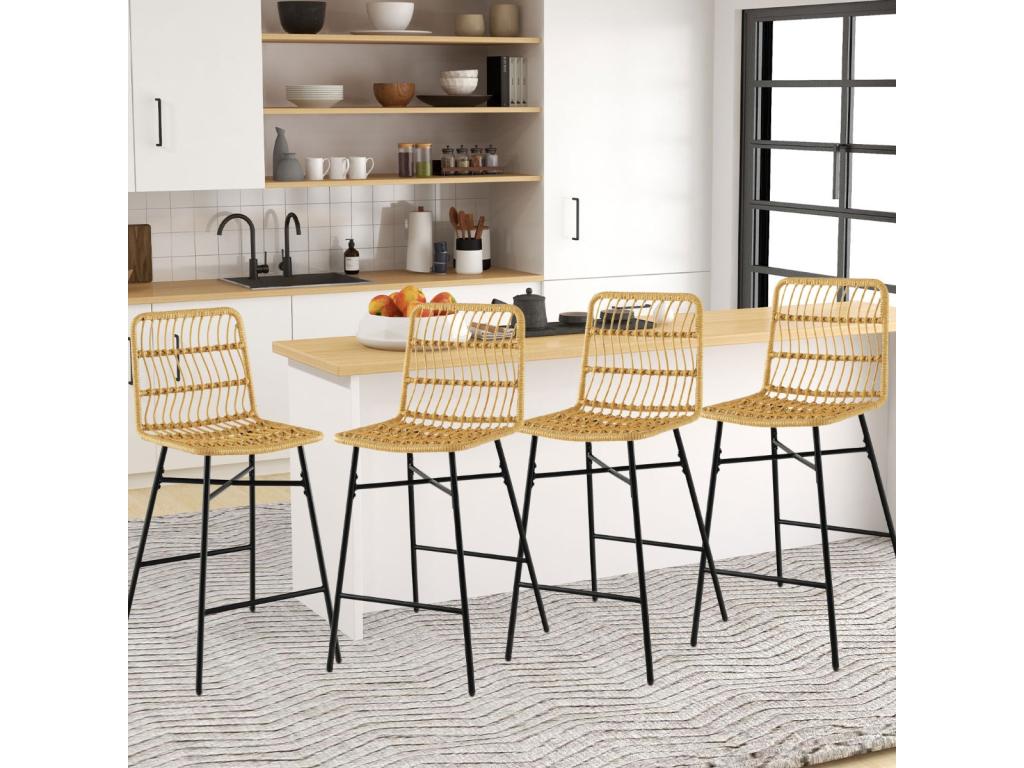 Set of leather bar stools, 49x56x104 cm, 20 0005142 WZRA07383