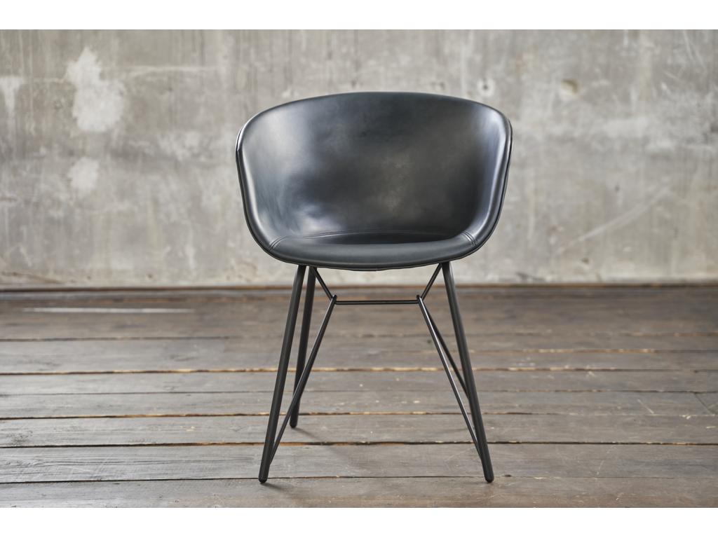 Chair - Blue faux leather - Decohaute SOQL99779