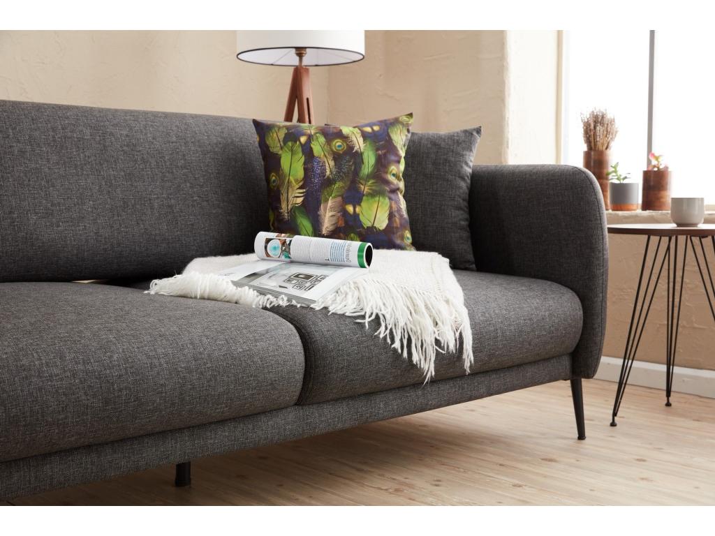 Domopure Left-Hand Corner Sofa, Anthracite Fabric JZFT29048