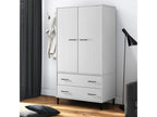 Wardrobe with metal legs, white, 90x55x172.5 cm, wood, Chezlova OBLE36463