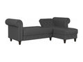 Decohaute - 3-seater sofa bed with chaise longue in anthracite PU QWVQ79680