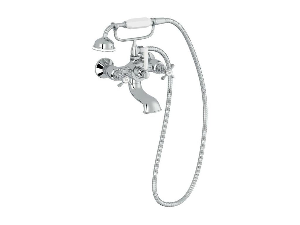 Decohaute - Retro wall-mounted mixer tap with pull-out spray, Decohaute YWTF60706