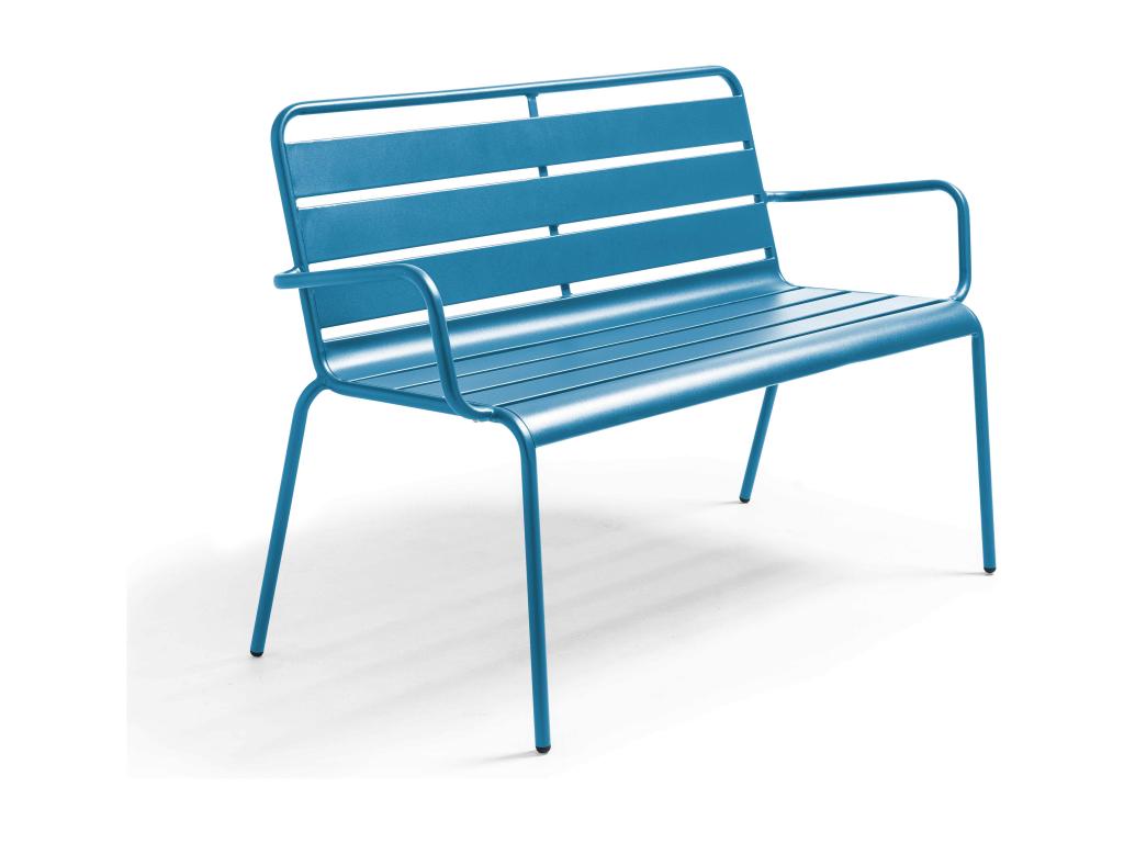 Decohaute BFTD76969 Blue Metal Garden Bench