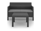 2-piece garden furniture set with PP cushions, Anthracite, 3 NEGT35301