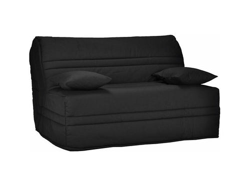 BZ sofa bed in fabric with a 15cm high Decohaute mattress, 140x200cm - Black - Storage compartment OBSC47648