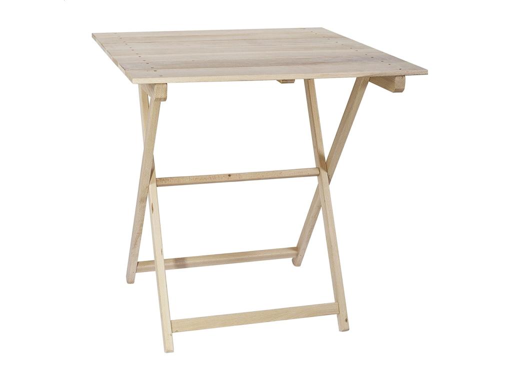Decohaute folding table, unvarnished finish, 70x50x76 cm, EUGT55363