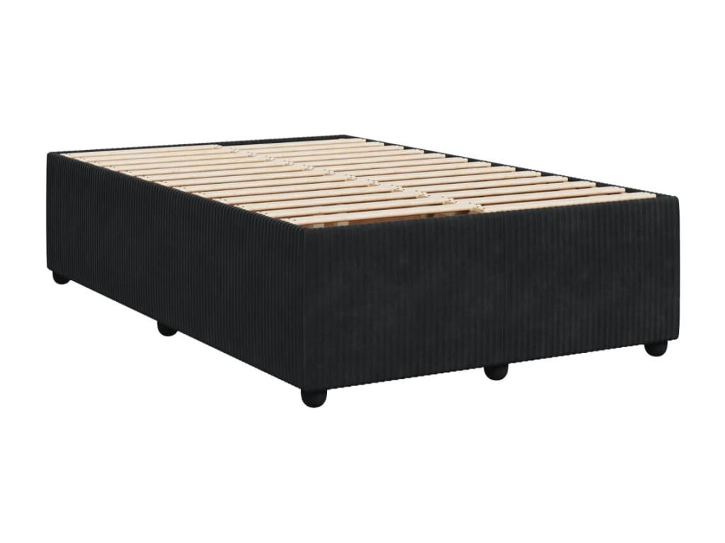 Chezlova bed base with black velvet mattress 120x190 cm MIEG25166