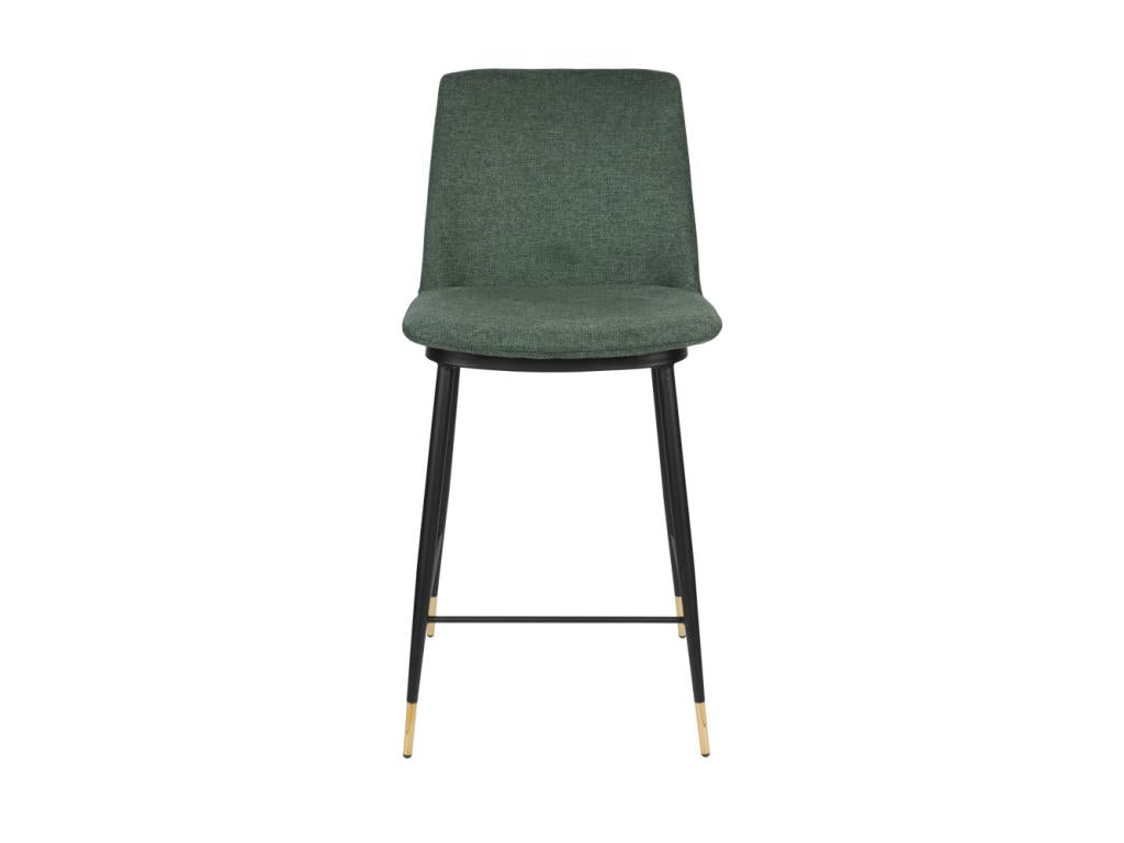 Decohaute - Set of 2 fabric and metal bar stools, 65cm high - Green ROTS11530
