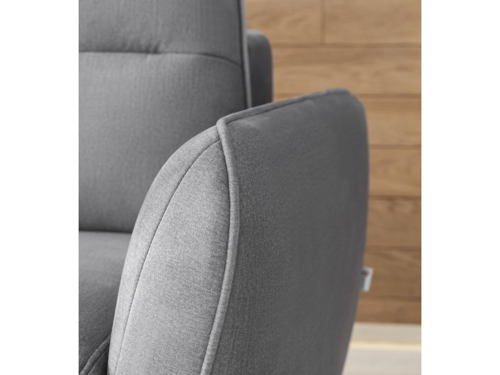 Decohaute 276cm Left-Hand Corner Sofa Bed in Black Fabric CIIV97463