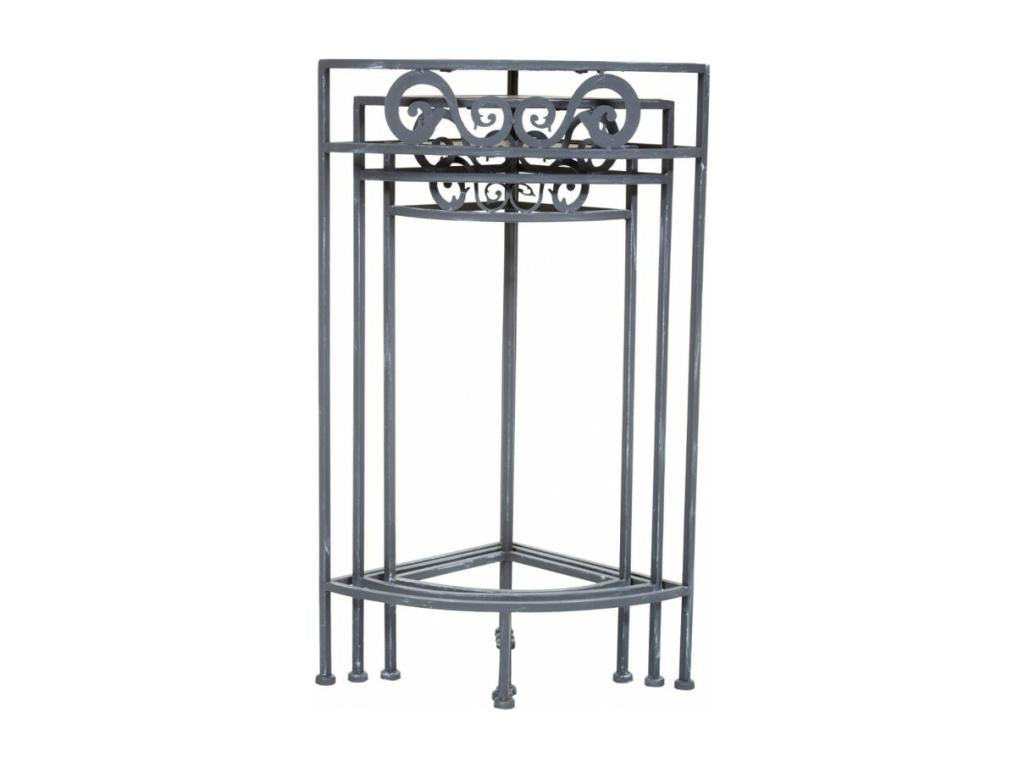 Set of 3 Botal Natural Corner Shelves XCJG67398