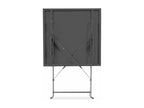 Garden table and 2 chairs, grey steel NEYK35216