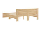 Decohaute oak bed frame with headboard, 140x190 cm, VNQR06118