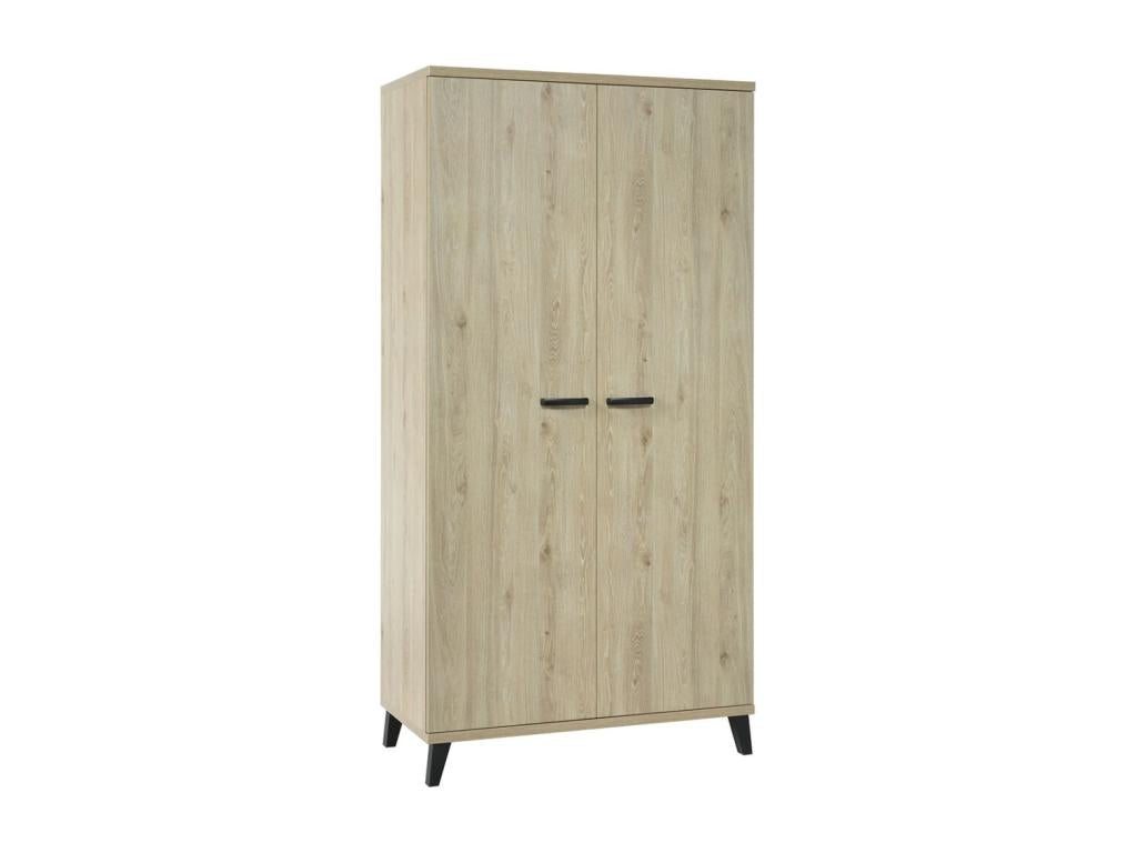 Sturdy 2-door wardrobe for children's bedroom, Chezlova collection, light oak color. AUYP83904