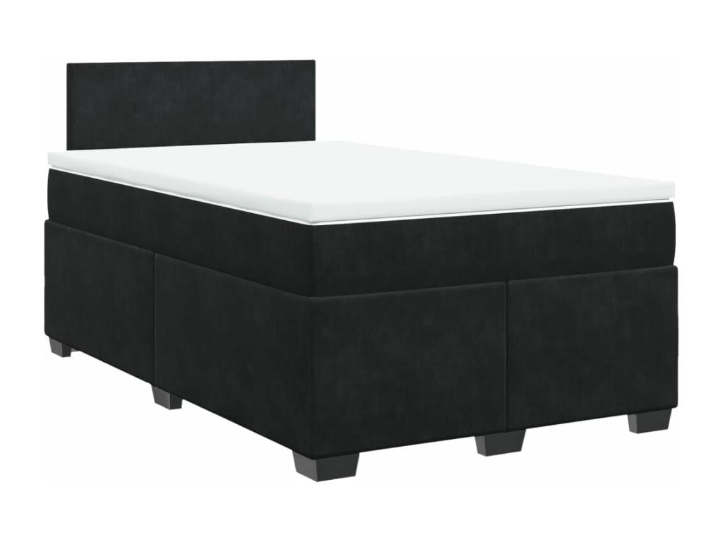 Chezlova bed base with black 120x200 cm velvet mattress HWRA28379