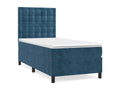 Upholstered bed base with mattress, Dark Blue 100x200 NAQF65057