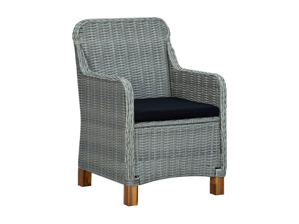 7-piece garden dining set, light grey, 8 CRAN65534