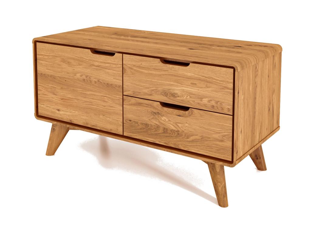 Decohaute - Low chest of drawers with drawers in wild oak with a natural oil finish LKUK59050