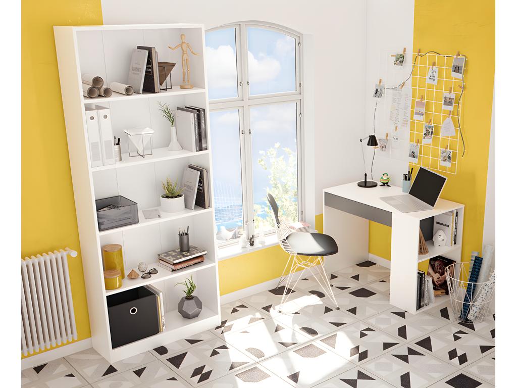 Desk with 1 drawer, Arctic white/anthracite grey - Height 73 x Width 101 x Depth 50 cm AKHY55756