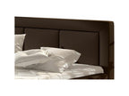 Large square, square, brown faux leather storage bed by Decohaute - 4 sizes - 160x200 ILPU38508