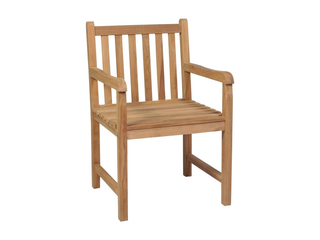 6-Piece Outdoor Chairs, Solid Teak Wood, GQKS85001