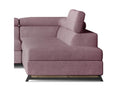 Decohaute 265cm Right-Hand Corner Sofa Bed in Light Pink Fabric with Adjustable Headrests NFPL91682