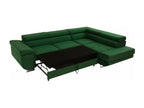Decohaute Eliferu 100 Pink Corner Sofa with Sleeping Function and Bedding Box, 274cm, LMIM39684