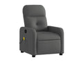 Dark Grey Reclining Massage Chair, Fabric BUMO01369