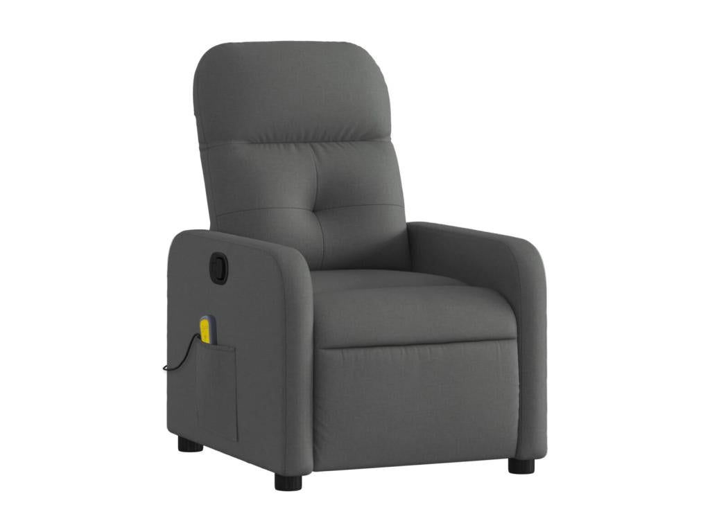 Dark Grey Reclining Massage Chair, Fabric BUMO01369