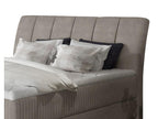 Modern continental bed with beige velvet mattress Brato-140x200 MXDT30252