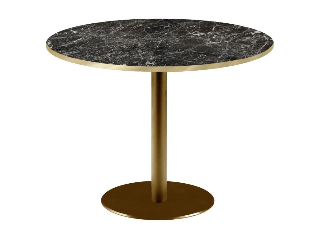 Round table 120 cm Decohaute bistro black glossy marble FGYV73577