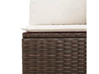 10-piece garden furniture set with brown resin wicker cushions NHJM72053
