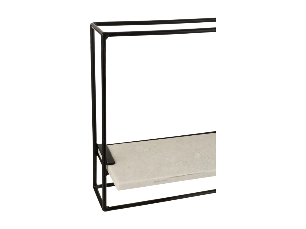Wall Shelf with 1 Tray, 65cm, Black/White KVVZ06070