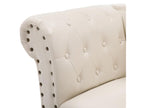 Cream White Faux Leather Chaise Lounge YXID31268