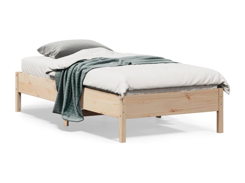 Bed frame 75x190 cm Solid pine wood UIGY96798