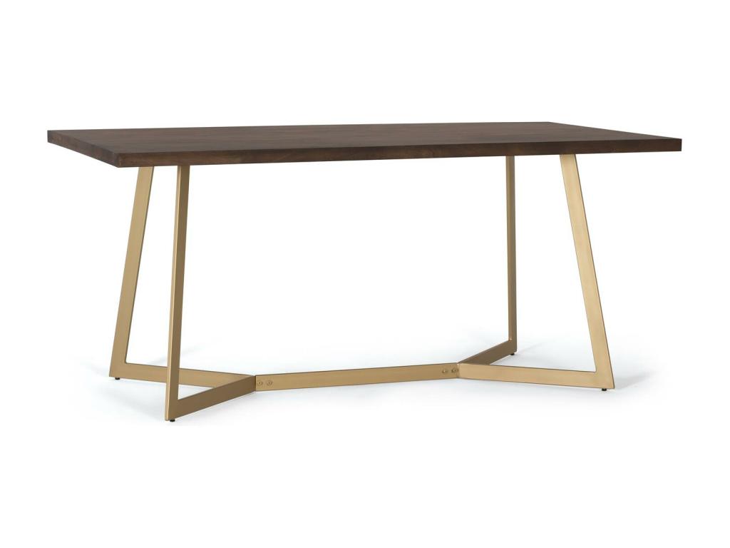 Marrón mango wood dining table. Giner y Colomer. 76x90x170 HBIE21052