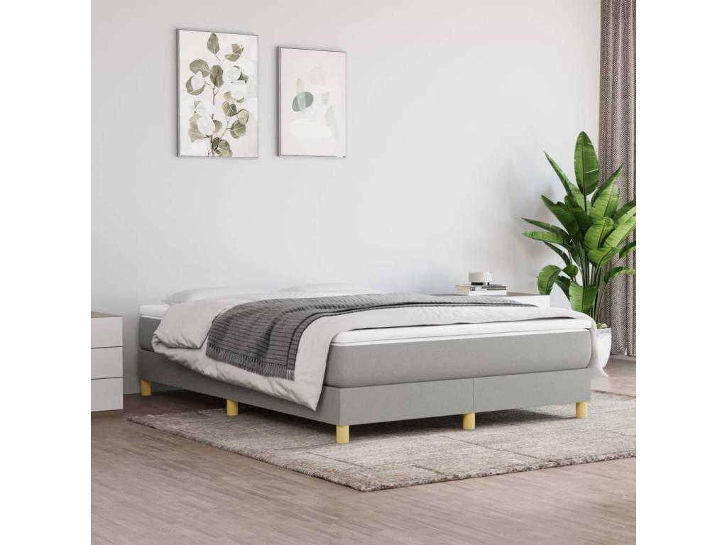 Decohaute bed base, light grey, 140x190 cm, fabric GFLI74970