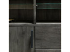 Decohaute solid ash-colored wooden sideboard with black metal legs - Decohaute ZMUH50688