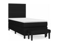 Decohaute bed base with black mattress 100x200 cm fabric SUGC56528
