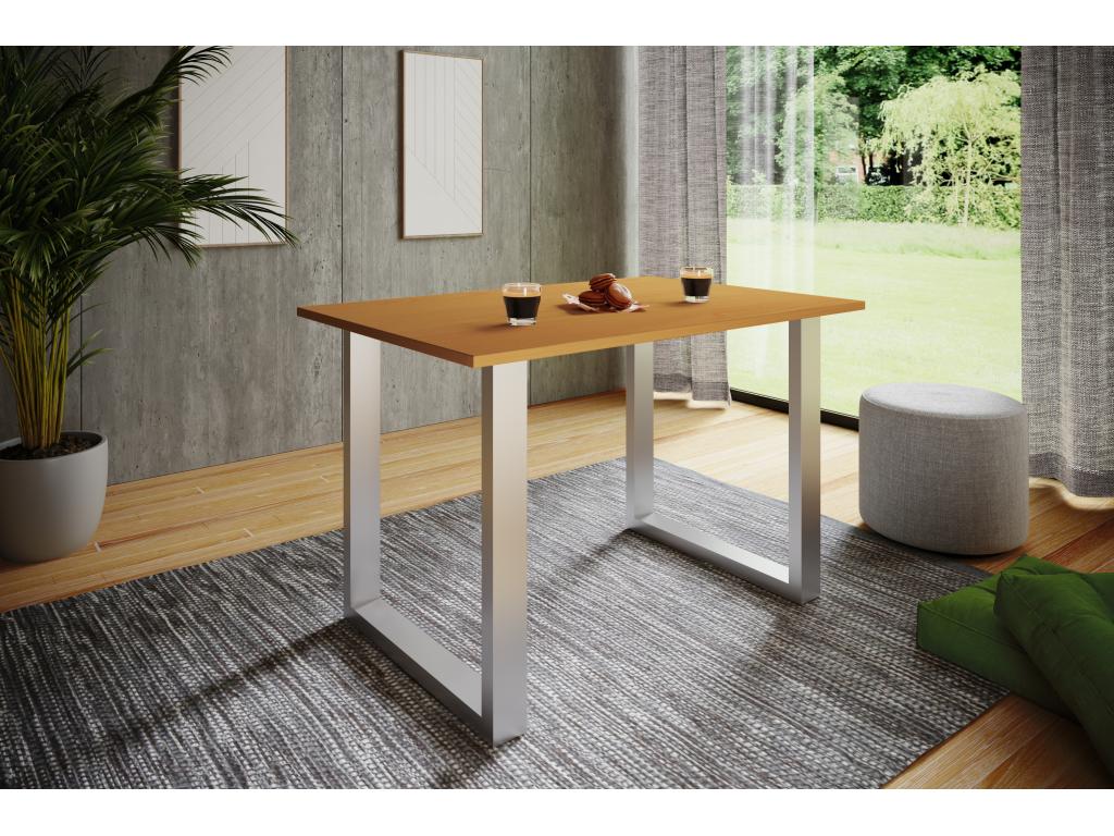 Decohaute Premium Wood Kitchen Table Dining Table Xona U Silver 80 - 110 - Beech OJSX20196