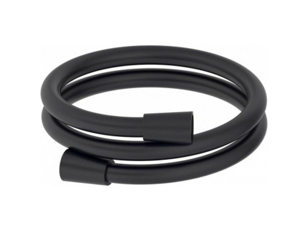 Decohaute Shift Ellipse black stick shower head and Decohaute bath/shower mixer tap and smooth anti-twist hose, black YFRK90454