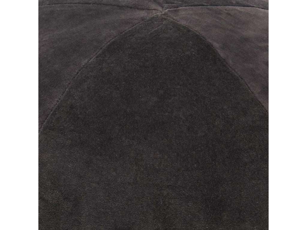 Cotton velvet pouf 50x35 Anthracite MPLU13104