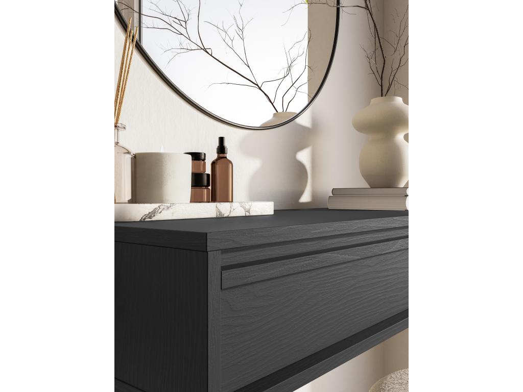 Console table - 90 cm - with drawer and frame - black - EVO JVGR56878